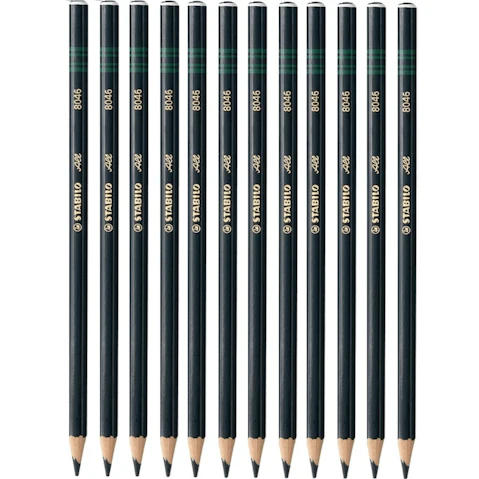 Stabilo 8046 All Black Pencil - Pack of 12
