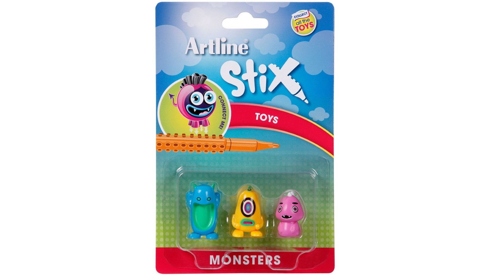 Artline Stix 3 Pack Monsters Toys for Stix Drawing Pen