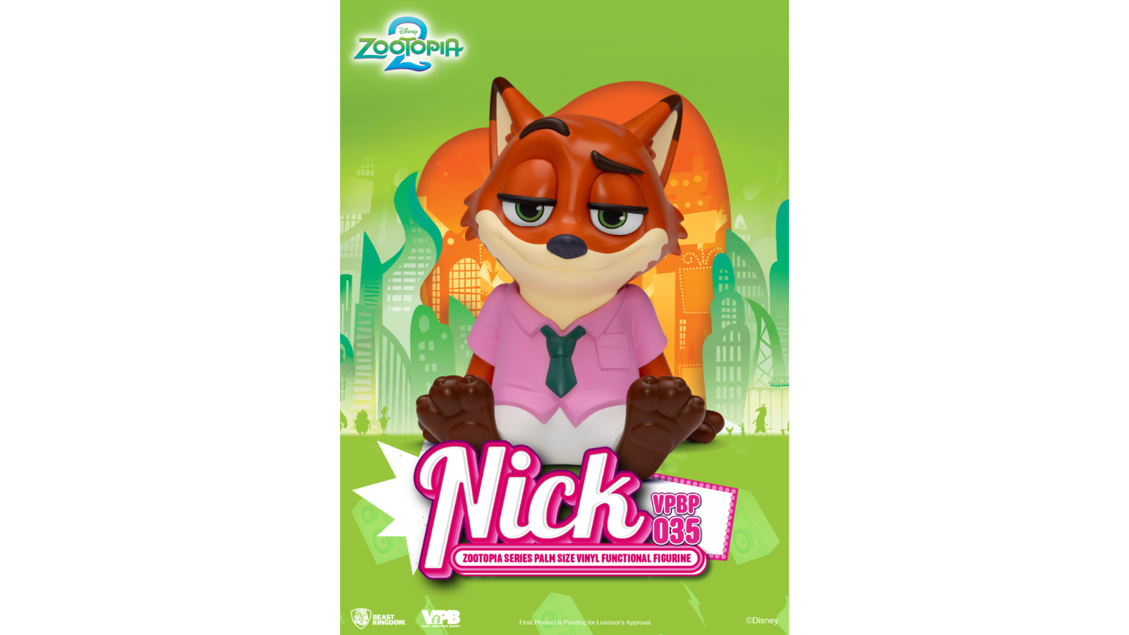 Beast Kingdom Piggy Bank Zootopia Series Nick Vinyl Functional Figurine