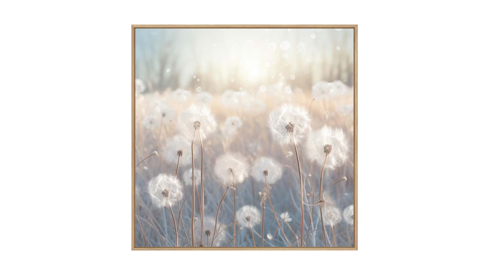 La Grolla Mystical Wild Dandelions II Natural Gallery Wall Art - 67 x 67cm