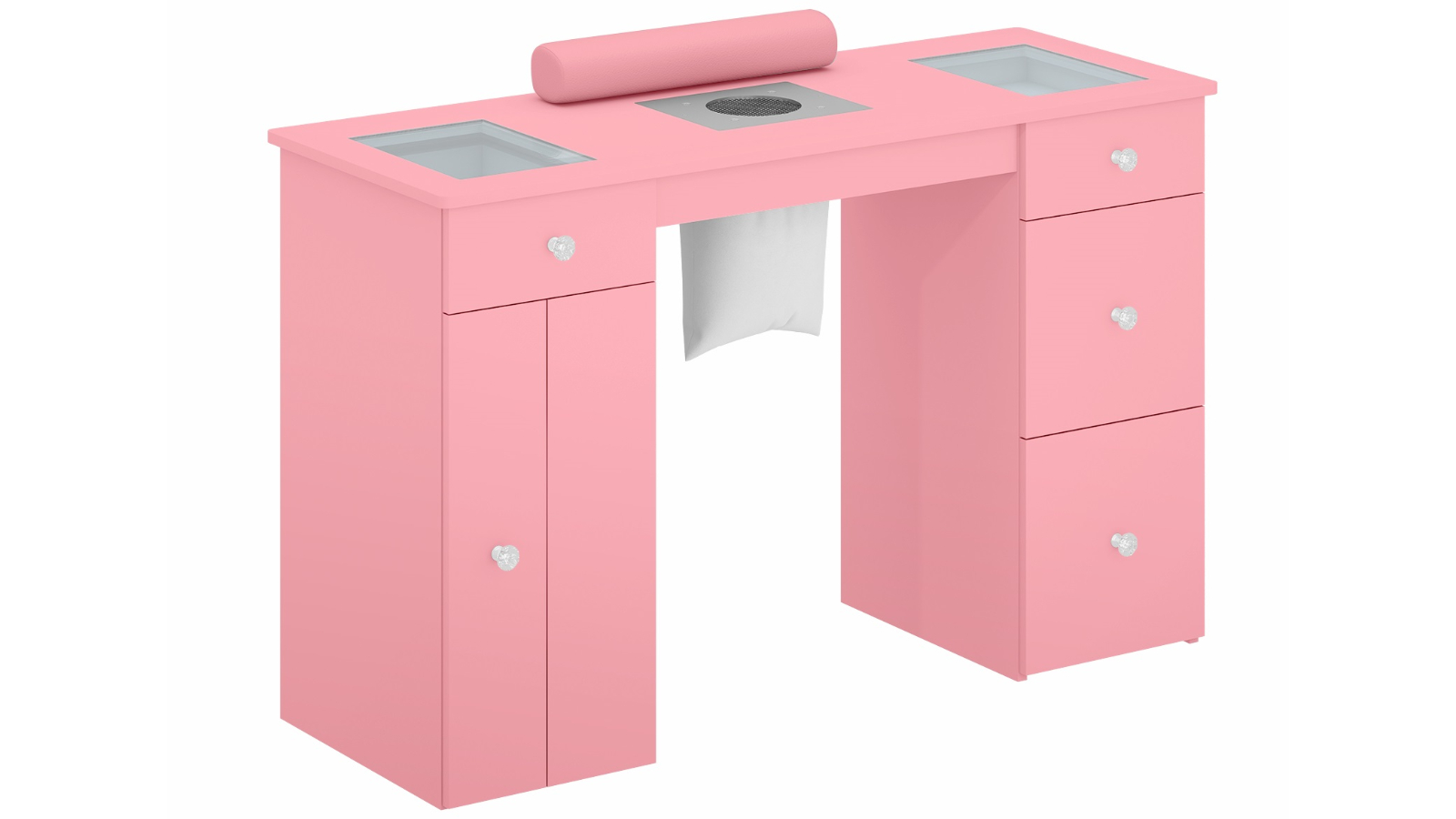 Advwin Manicure Table for Nail Tech with Dust Collector - Pink