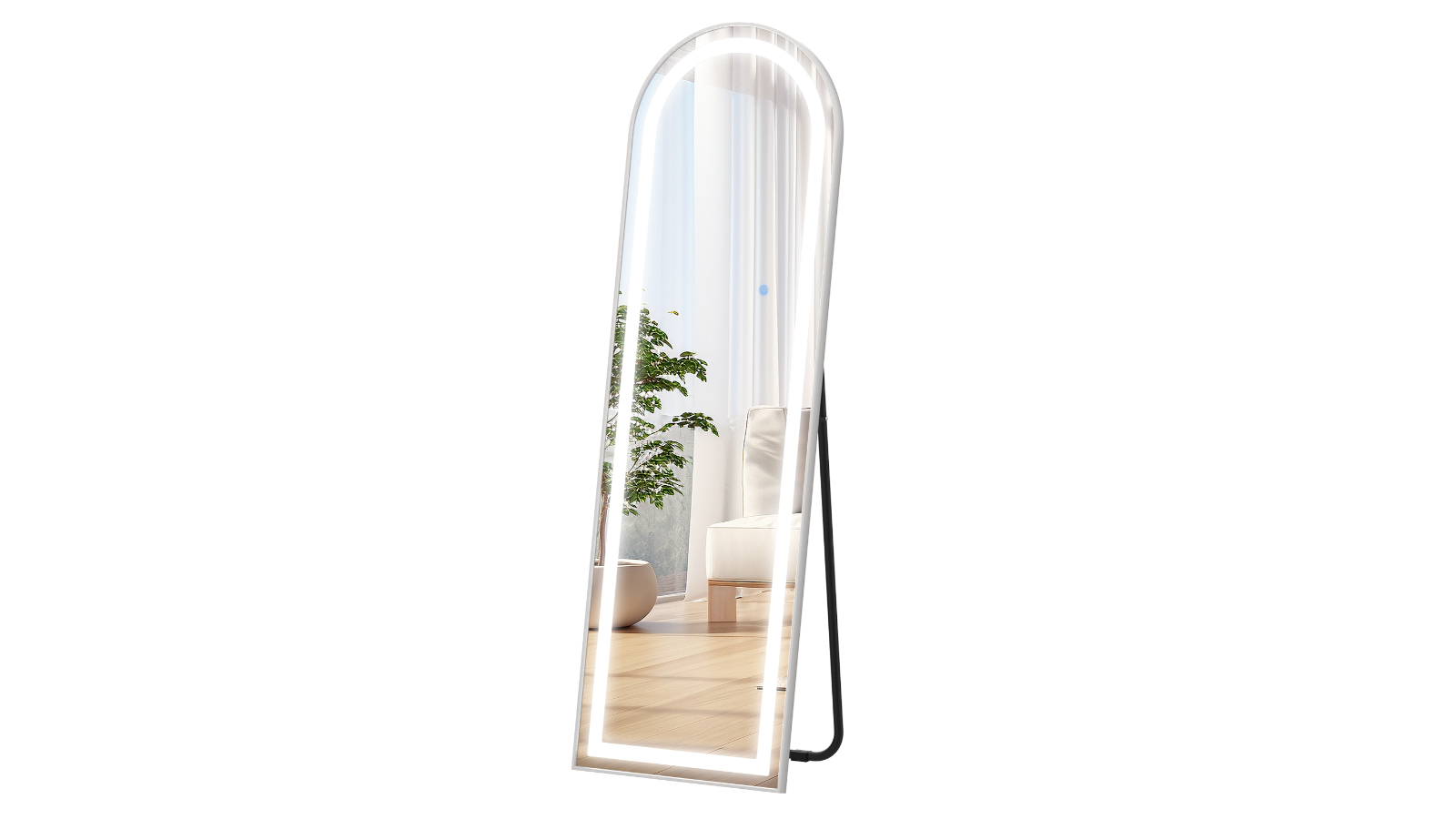Advwin Arched Full Length Mirror with LED Light - 160 x 50cm