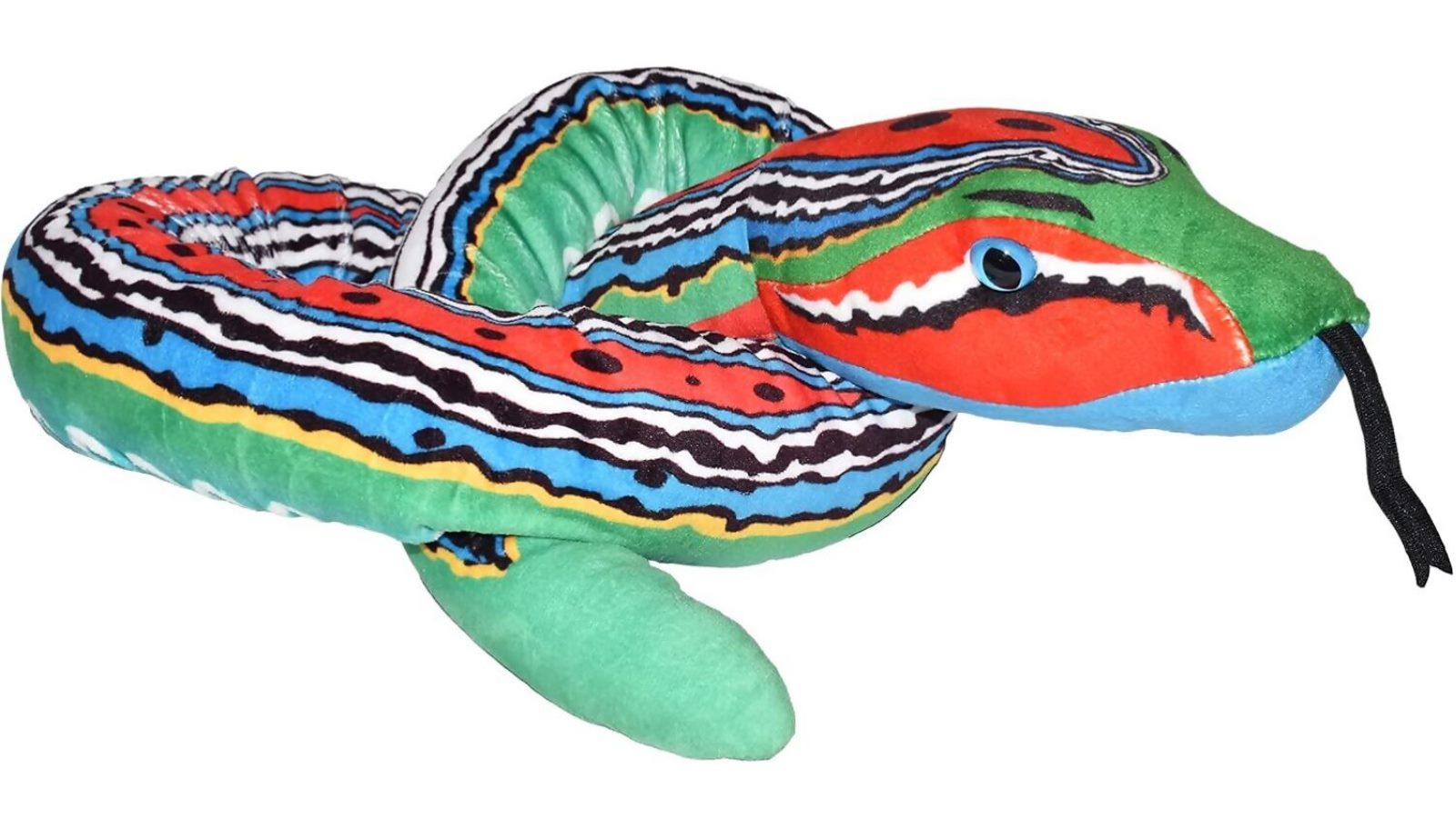Wild Republic 137cm Plush Snake - Green Blue Red