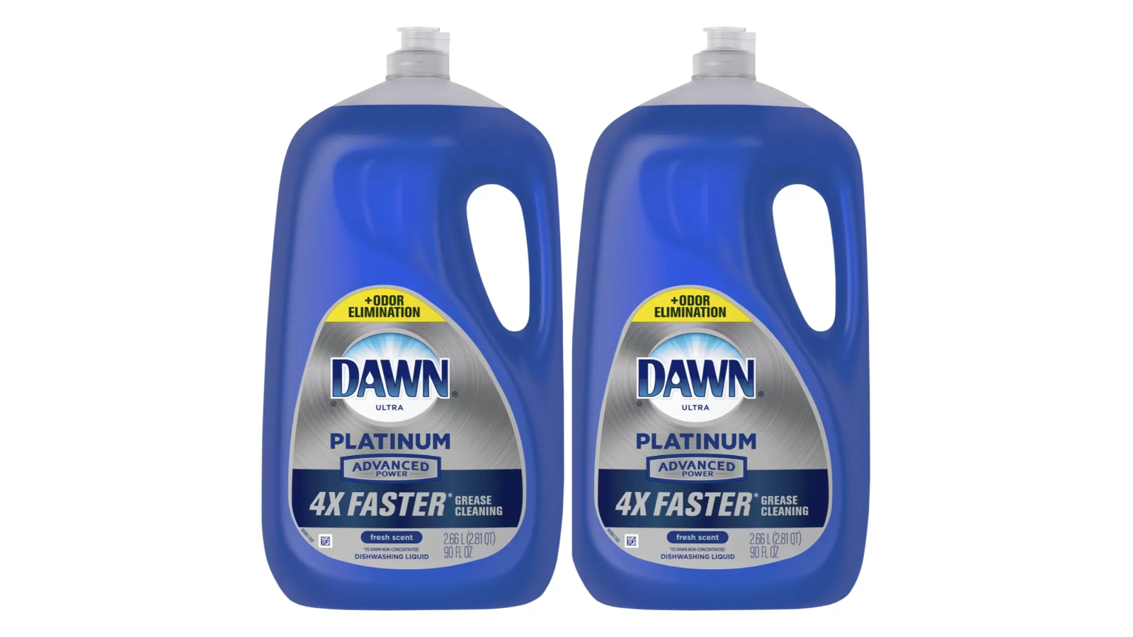 Dawn Pack of 2 2.66 Litre Platinum Kitchen Dishwashing Liquid