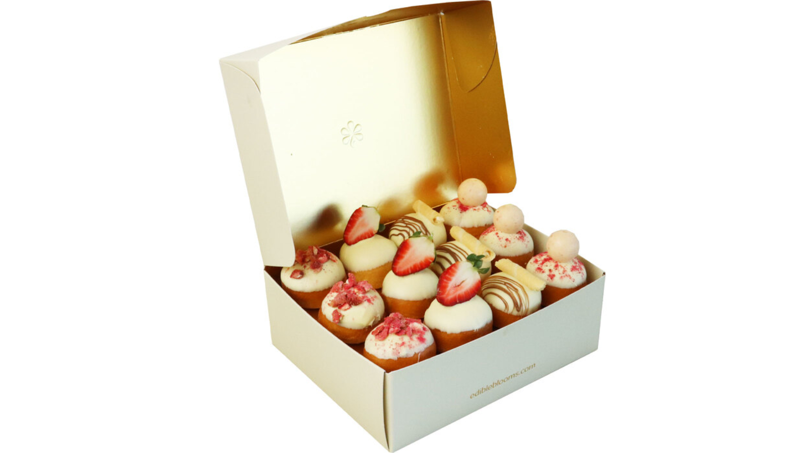 Edible Blooms White Chocolate Donut Gift Box