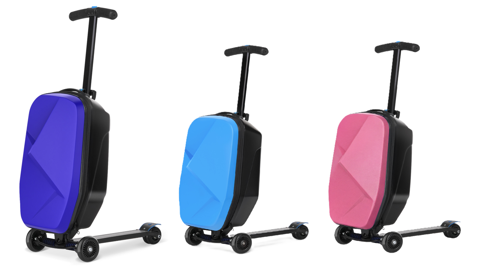 Advwin 2-in-1 Foldable Scooter Suitcase with LED Wheel