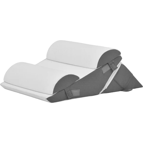 Advwin 4-Pack Bed Wedge Pillow Set - White/Grey