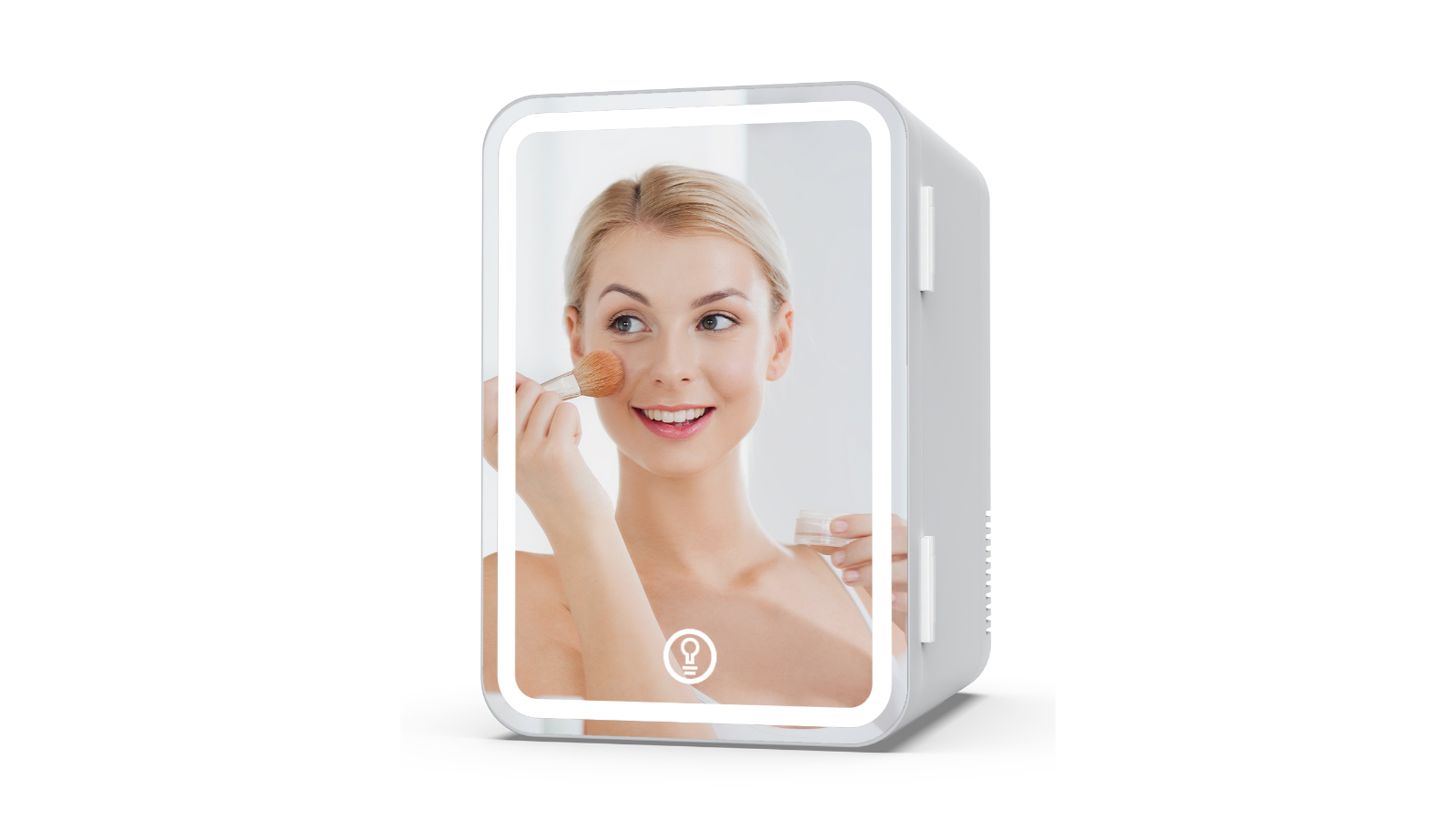 Advwin Mini Personal Beauty Fridge with Dimmable LED Light - White