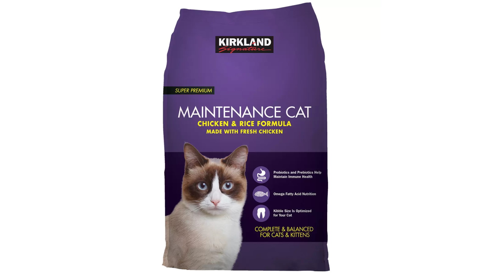Kirkland Signature Super Premium Maintenance Chicken and Rice Formula Cat Food