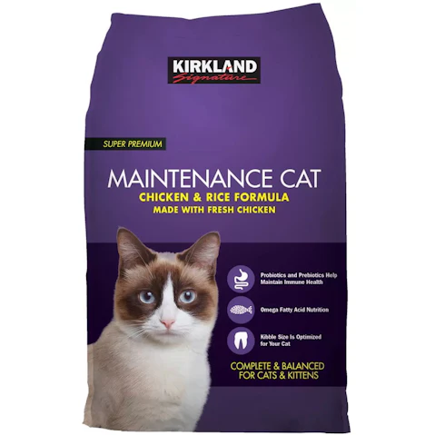 Kirkland Signature Super Premium Maintenance Chicken and Rice Formula Cat Food