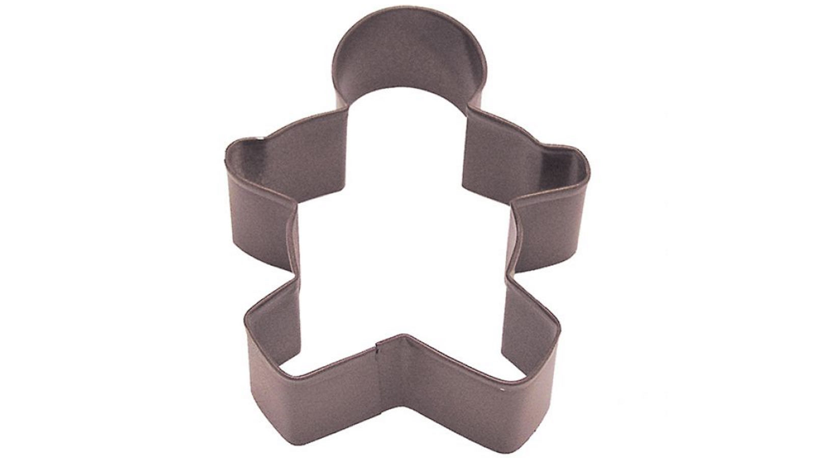 Bakeria R and M 9cm Gingerbread Boy Cookie Cutter Polyresin Coated Steel Mould - Brown
