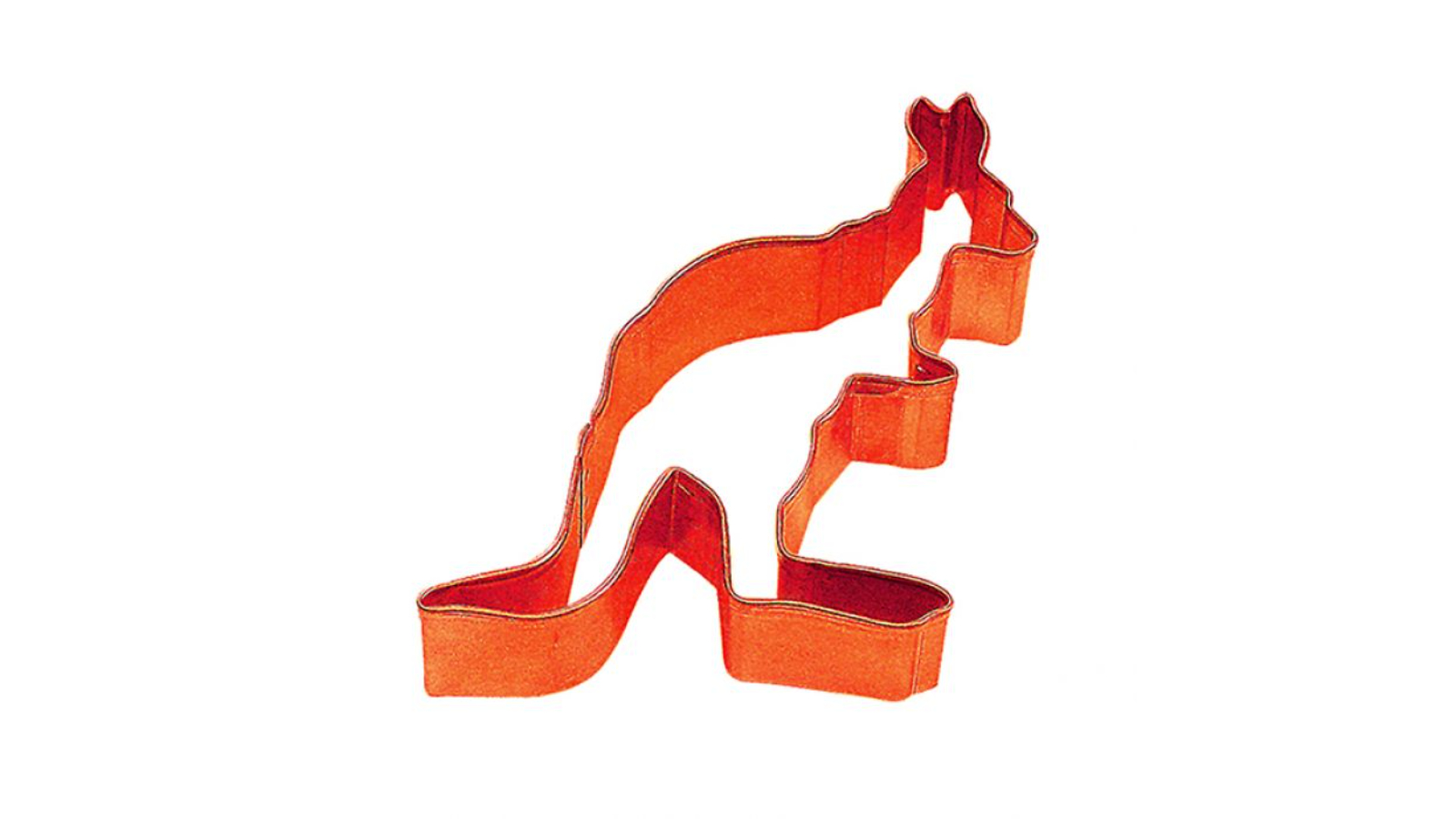 Bakeria R and M Kangaroo Polyresin Coated Steel Baking Mould Cookie Cutter - Orange