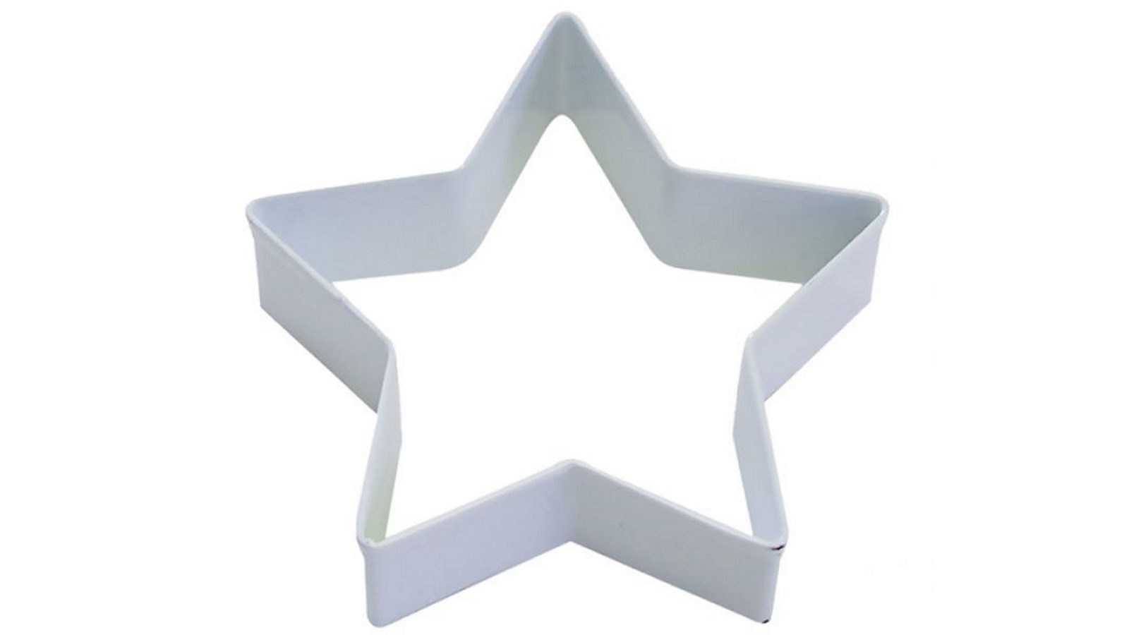 Bakeria R and M 9cm Star Cookie Cutter Polyresin Coated Steel Biscuit Bake Mould - White