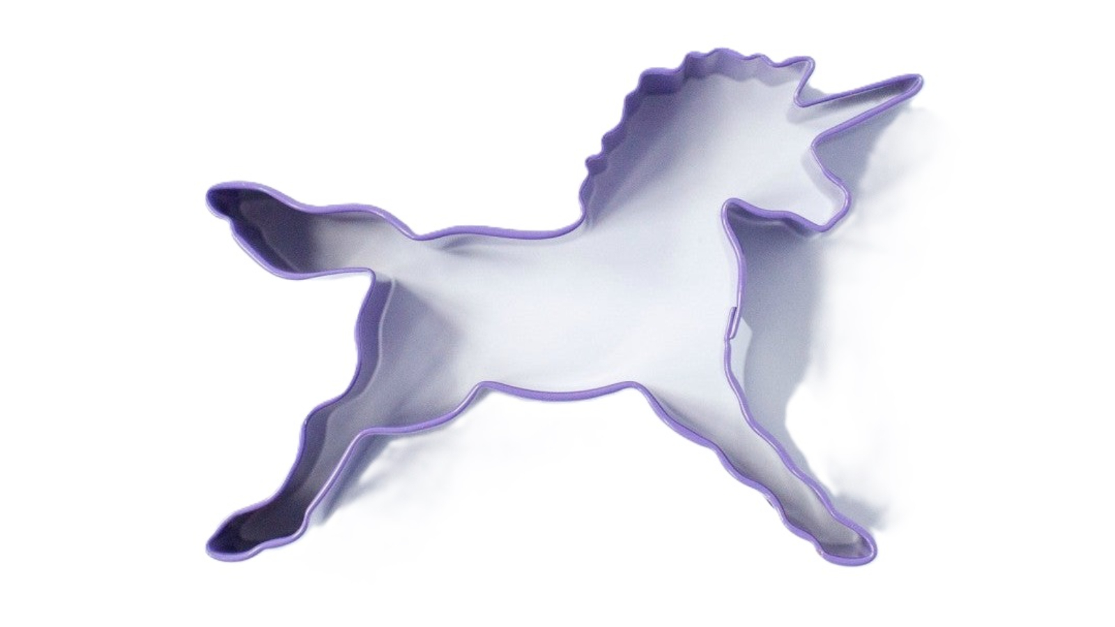 Bakeria R and M Unicorn Cookie Cutter Polyresin Coated Steel Baking Mould - Purple