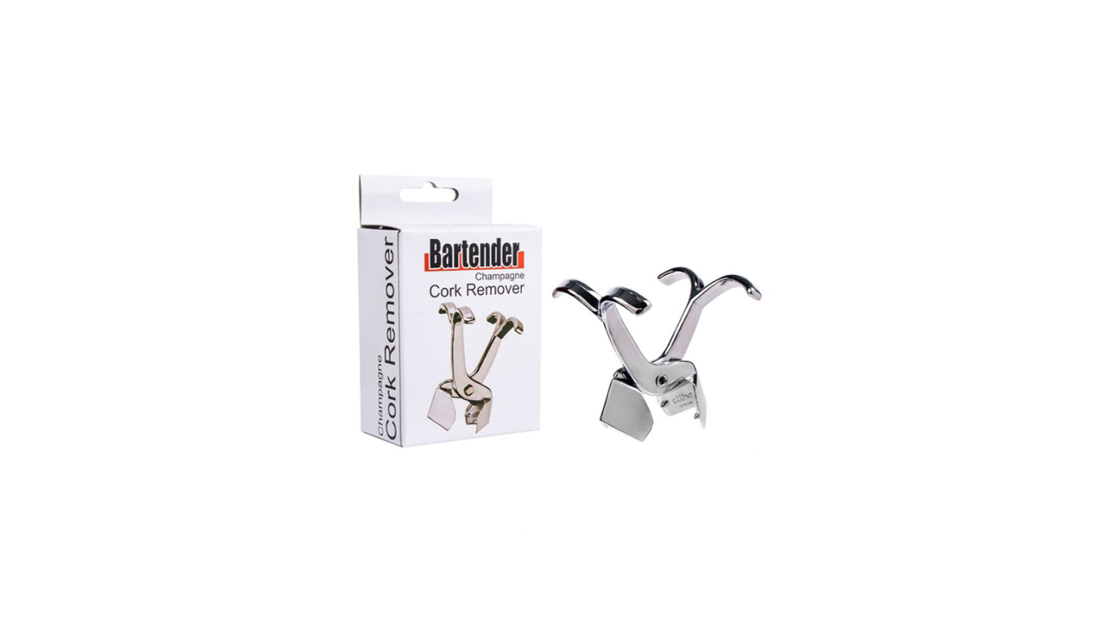 Bartender Champagne Cork Remover Bottle Opener Made from Metal - Silver