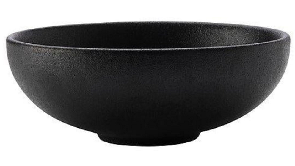 Maxwell and Williams Caviar 11 x 4cm Coupe Porcelain Serving Bowl - Black