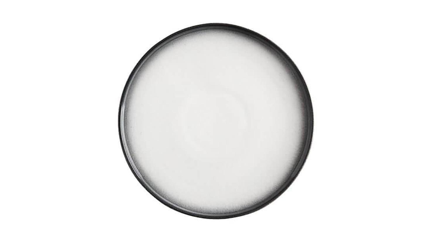 Maxwell and Williams White Porcelain Caviar Granite High Rim Plate - 26.5cm