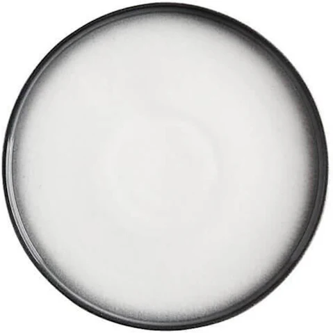 Maxwell and Williams White Porcelain Caviar Granite High Rim Plate - 26.5cm