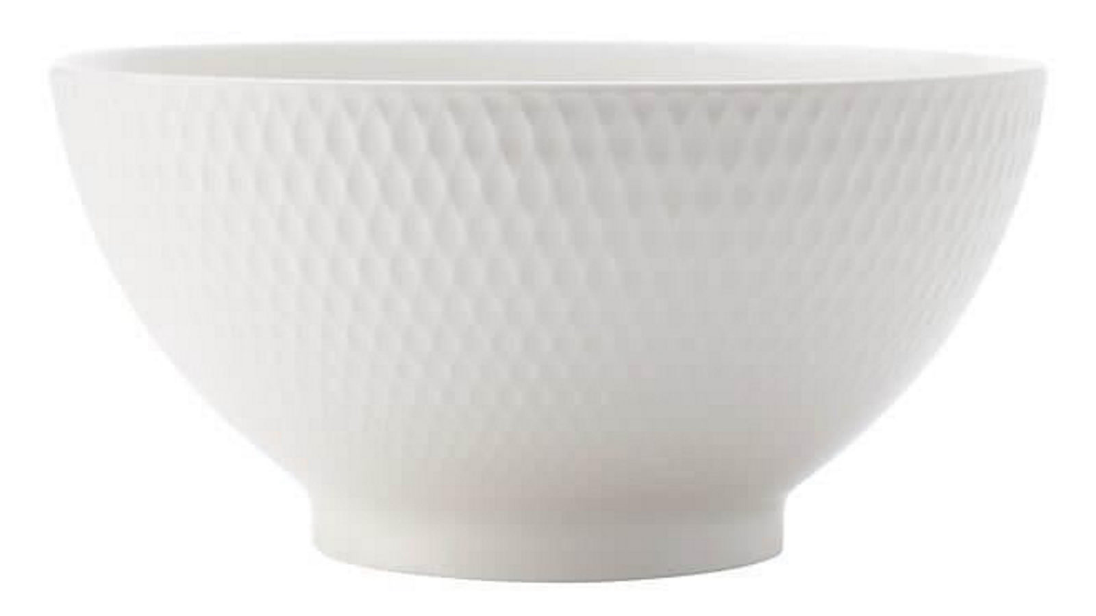 Maxwell and Williams 20cm Poprcelain Basics Diamonds Noodle Bowl - White