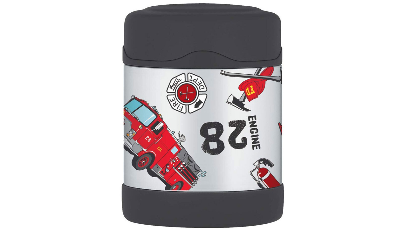 Thermos 290ml Funtainer Stainless Steel Fire Truck Insulated Food Jar