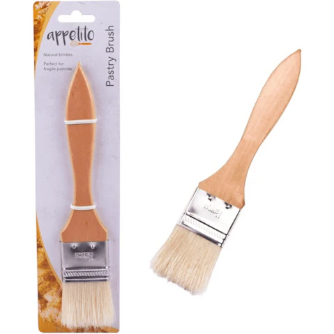 Appetito Pastry Natural Bristles Brush Wooden Handle - 3.8cm