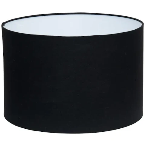 Cafe Lighting & Living Medium Larissa Drum Shade - Black