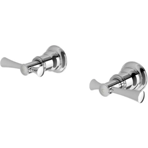 Phoenix Cromford Wall Top Assemblies 15mm Extended Spindles LF - Chrome