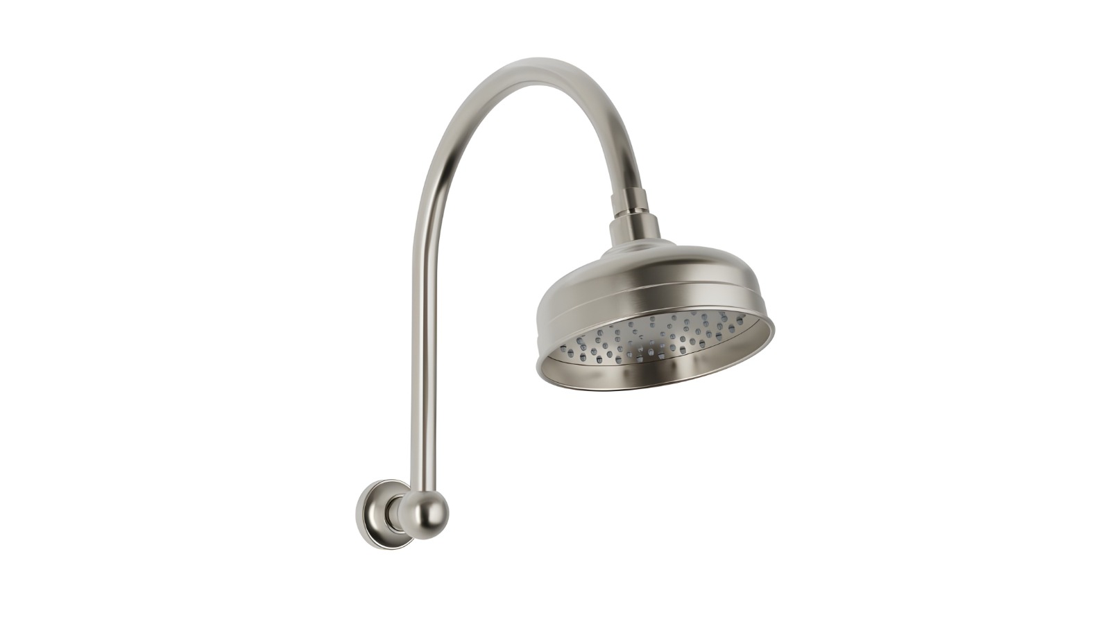 Phoenix Cromford High-Rise Shower Arm and Rose 210mm - Chrome 