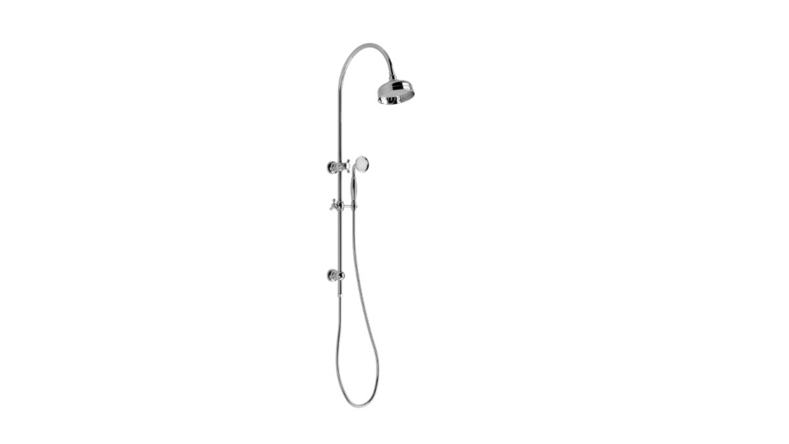 Phoenix Cromford 160mm Twin Shower - Chrome
