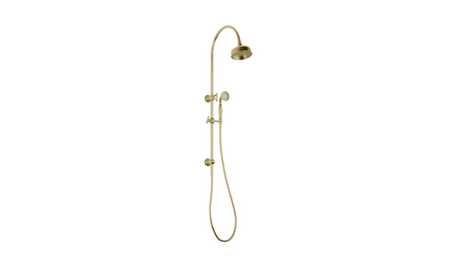 Phoenix Cromford 160mm Twin Shower - Brushed Gold