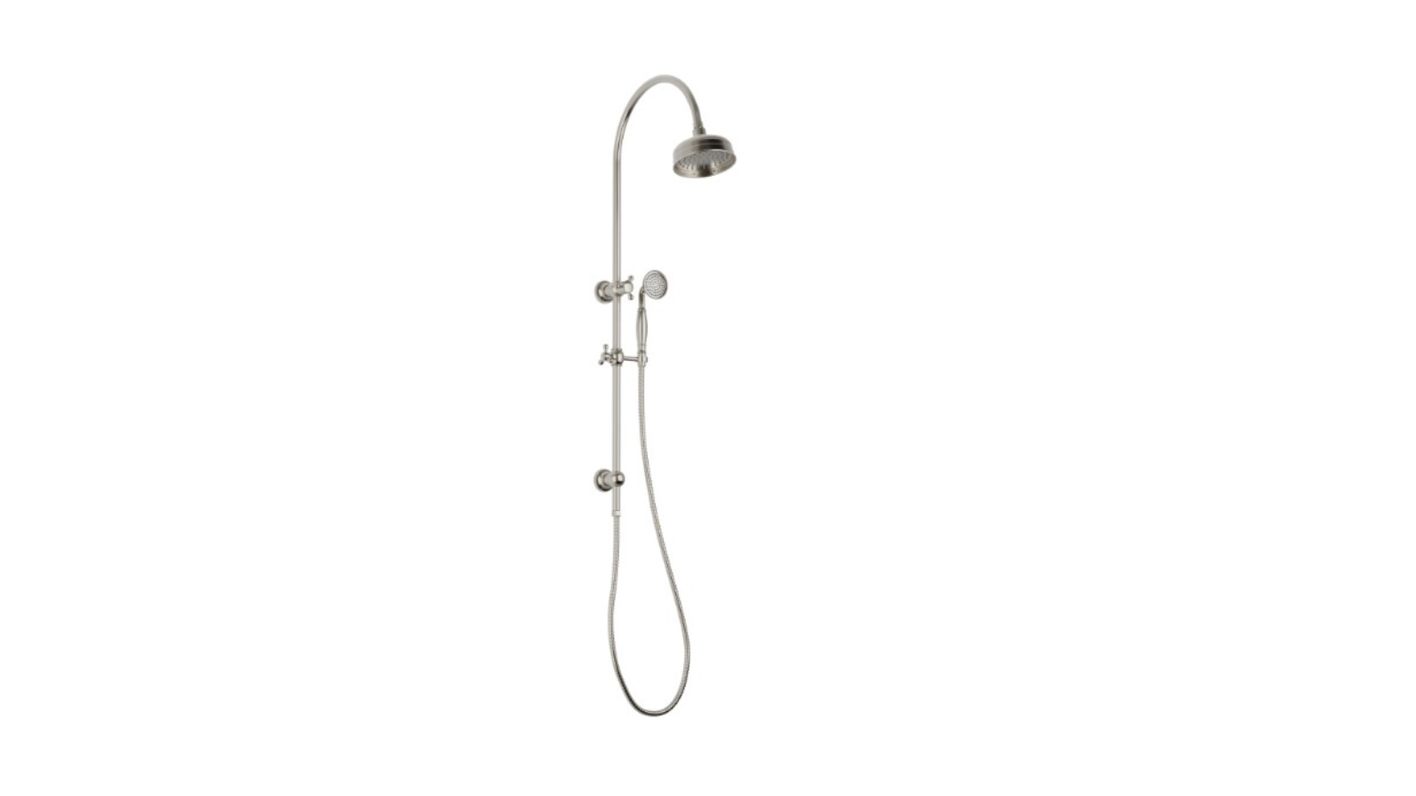 Phoenix Cromford 160mm Twin Shower - Brushed Nickel