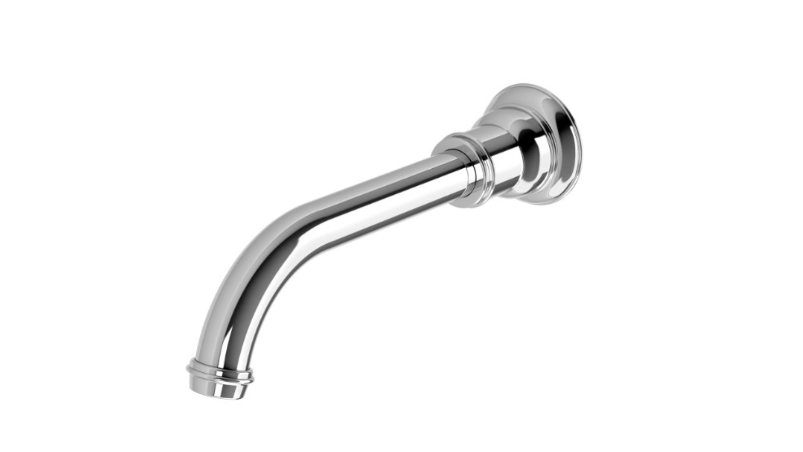 Phoenix Cromford 180mm Lead-Free Wall Basin/Bath Outlet - Chrome