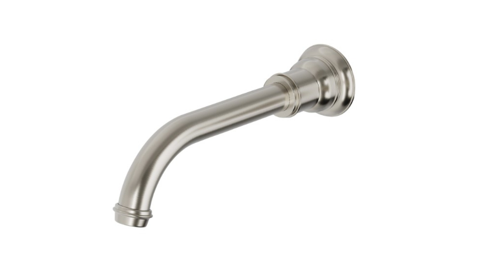 Phoenix Cromford 180mm Lead-Free Wall Basin/Bath Outlet - Brushed Nickel