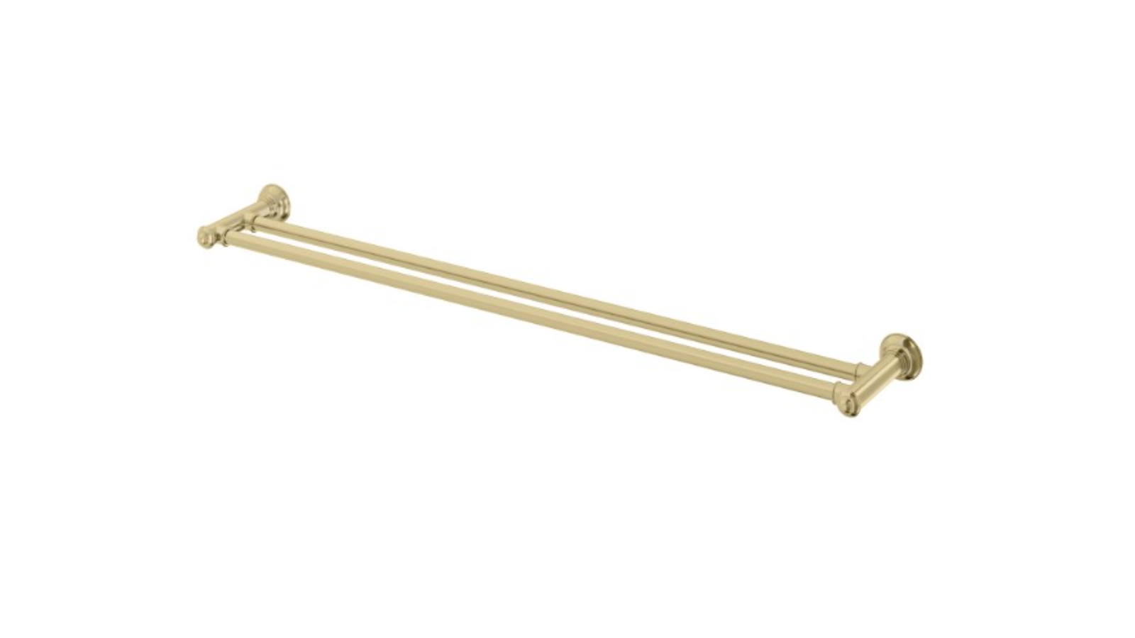 Phoenix 800mm Cromford Double Towel Rail - Brushed Gold