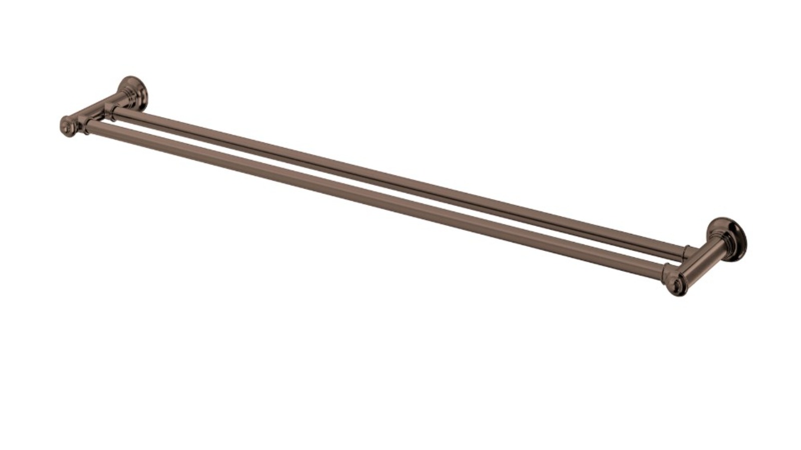 Phoenix 800mm Cromford Double Towel Rail - Brushed Bronze