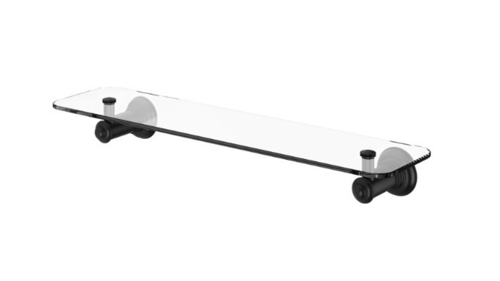 Phoenix Cromford 450mm Glass Shelf - Matte Black