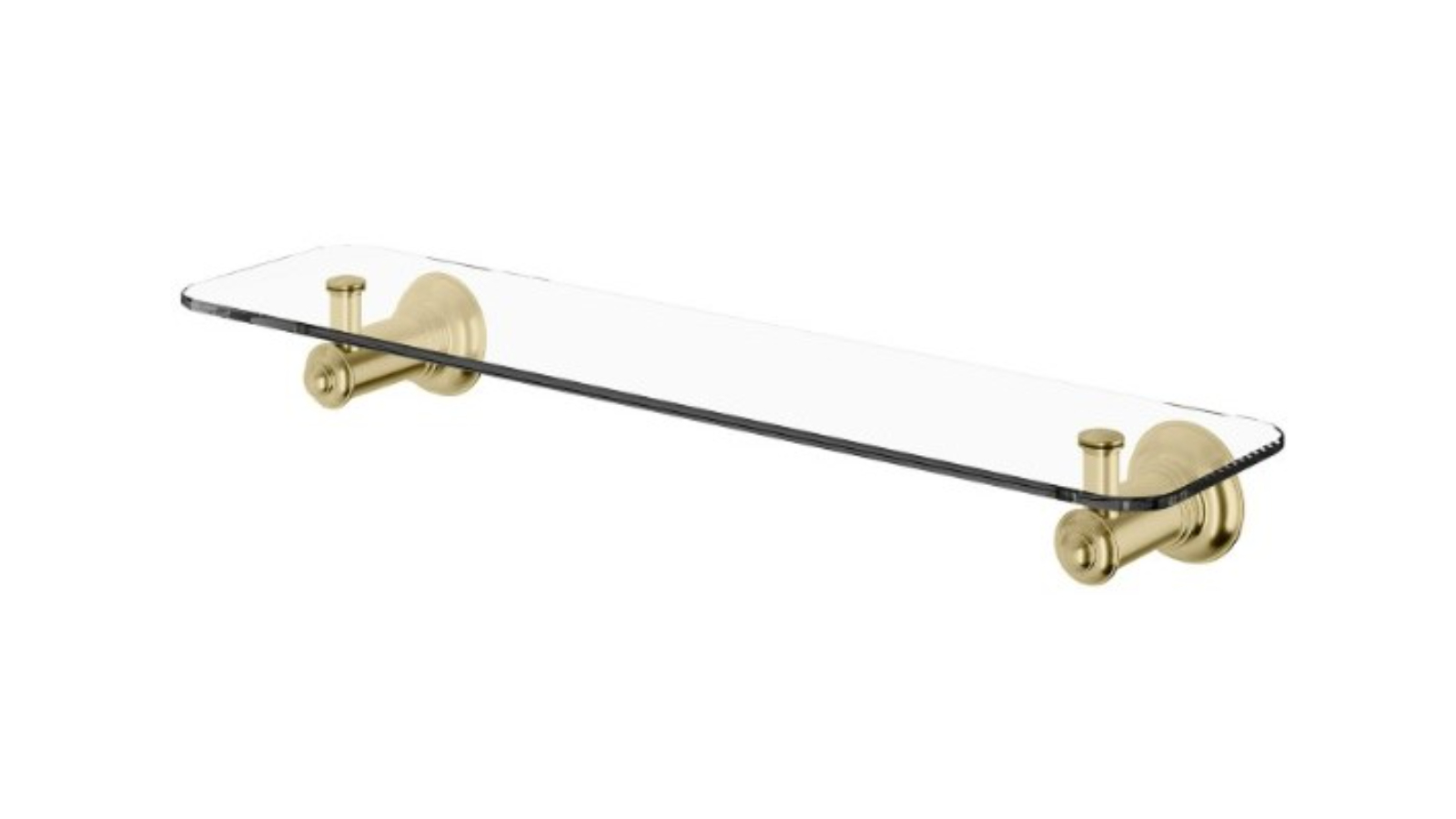 Phoenix Cromford 450mm Glass Shelf - Brushed Gold