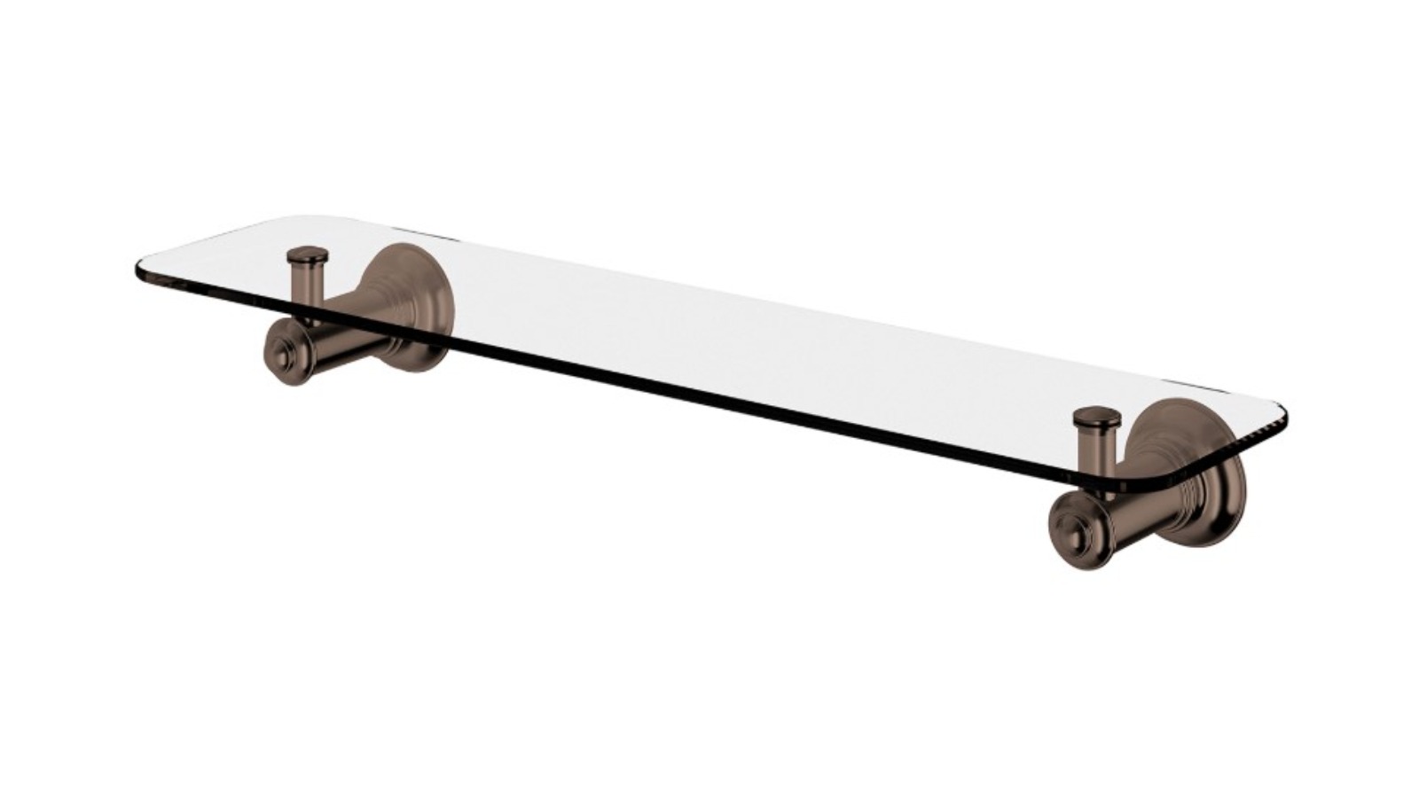 Phoenix 450mm Cromford Glass Shelf - Brushed Bronze