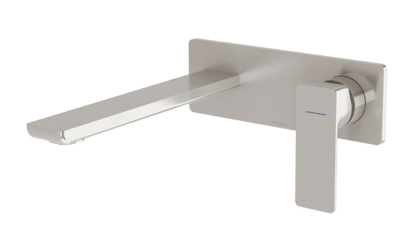 Phoenix Gloss MKII SwitchMix Wall Basin/Bath Mixer Set (Fit-Off Only) LF - Brushed Nickel