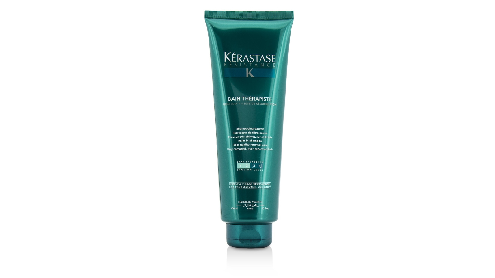 Kerastase Resistance Bain Therapiste Balm-In -Shampoo Fiber Quality Renewal Care (For Very Damaged, Over-Porcessed Hair) -450ml/15oz