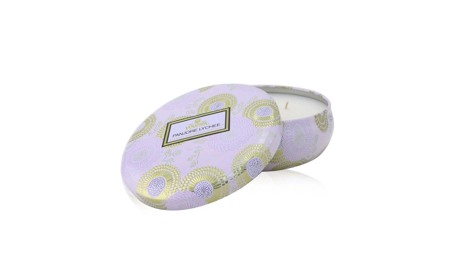 Voluspa 3 Wick Decorative Tin Candle - Panjore Lychee -340g/12oz
