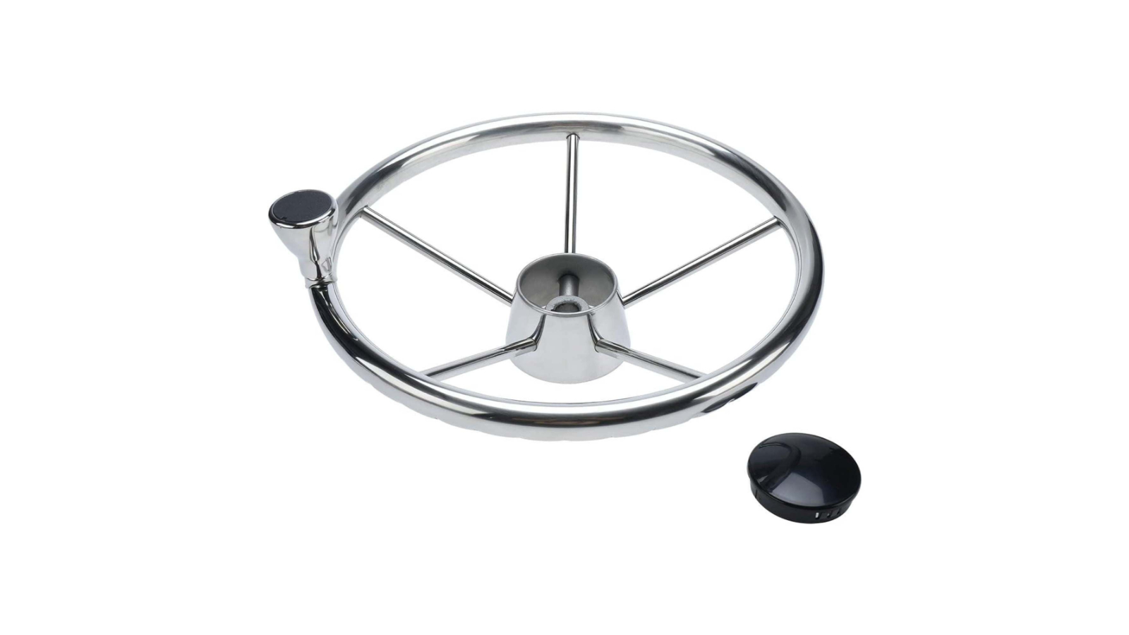 Social Hike 13.5inch Stainless Steel Boat Steering Wheel with Knob