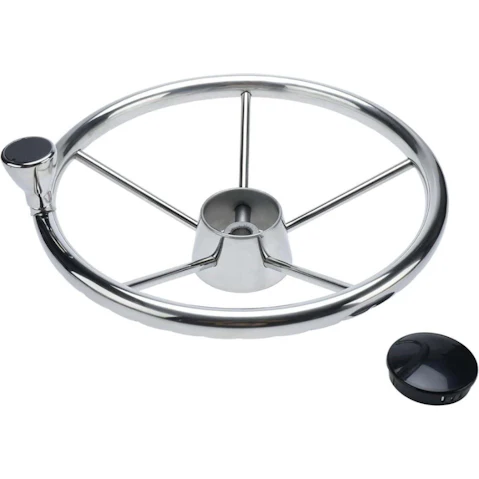 Social Hike 13.5inch Stainless Steel Boat Steering Wheel with Knob