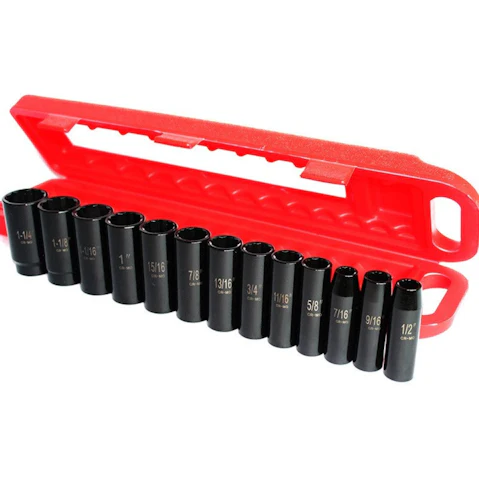 AUPK 13 Piece 1/2inch Deep Imperial Impact Socket