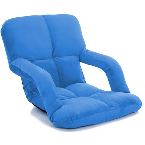 Soga Floor Recliner Lazy Chair with Armrest - Blue