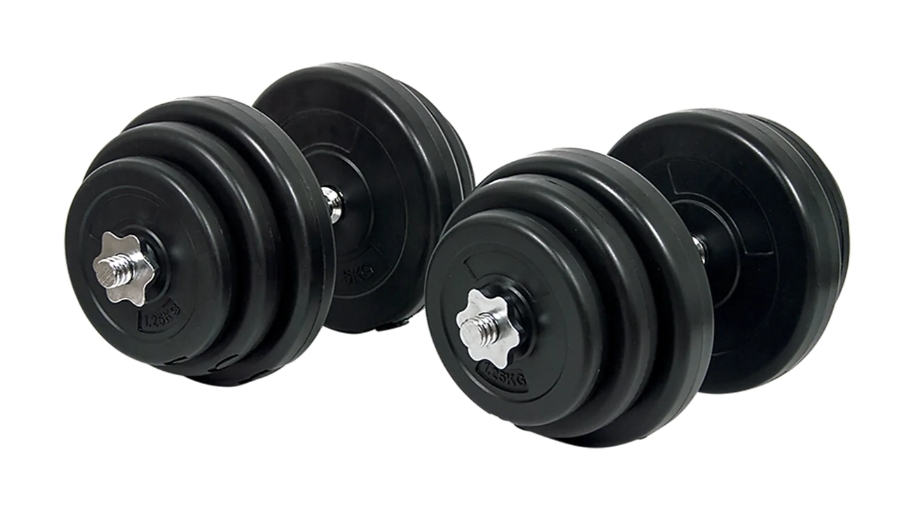 40kg Dumbbell Everlast Adjustable Weights Barbell Cast Iron