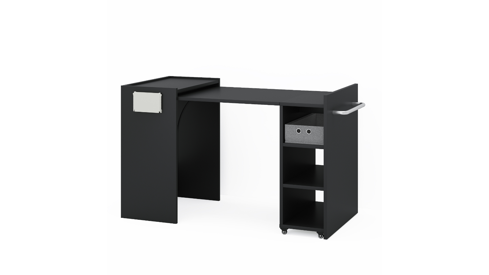 Advwin Multifunctional Sewing Table with Storage Shelve and Fabric Drawer - Black