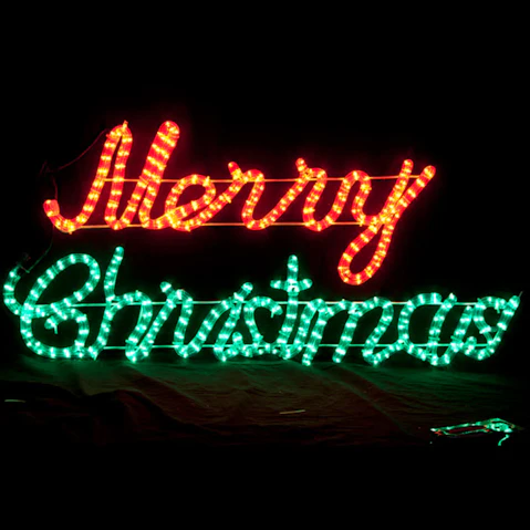 Hisen Animated Merry Christmas Motif LED Rope Light