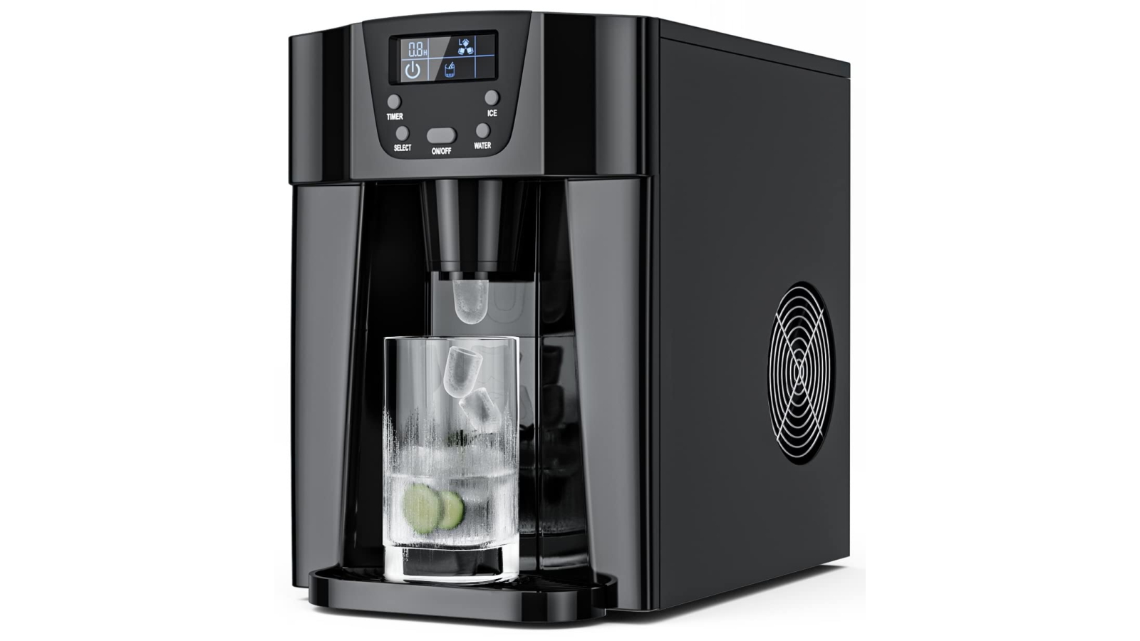 Advwin 2-in-1 Ice Cube Maker and Water Dispenser - Black