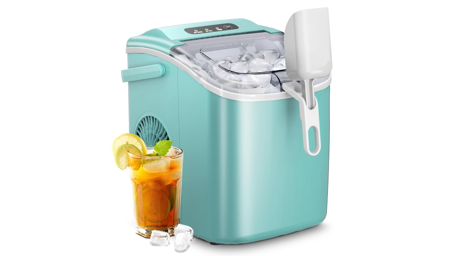 Advwin 12kg Ice Maker Machine with Portable Handle - Green